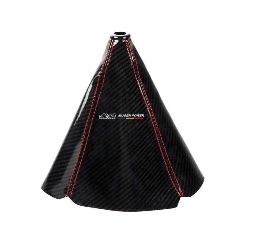 Car Gear Shift Knob Boot Racing Transmission Protective Cover, Mugen Black Carbon, for Honda for Acura .