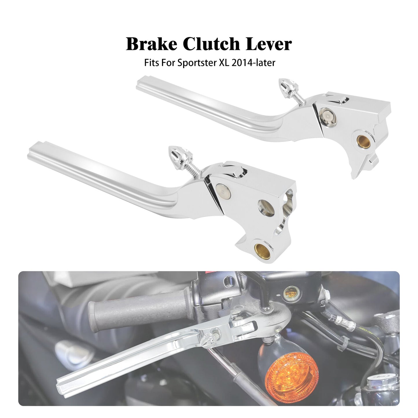 Chrome Brake Clutch Levers Fit for Harley Sportster Iron 883 1200 XL 48 72 14-24