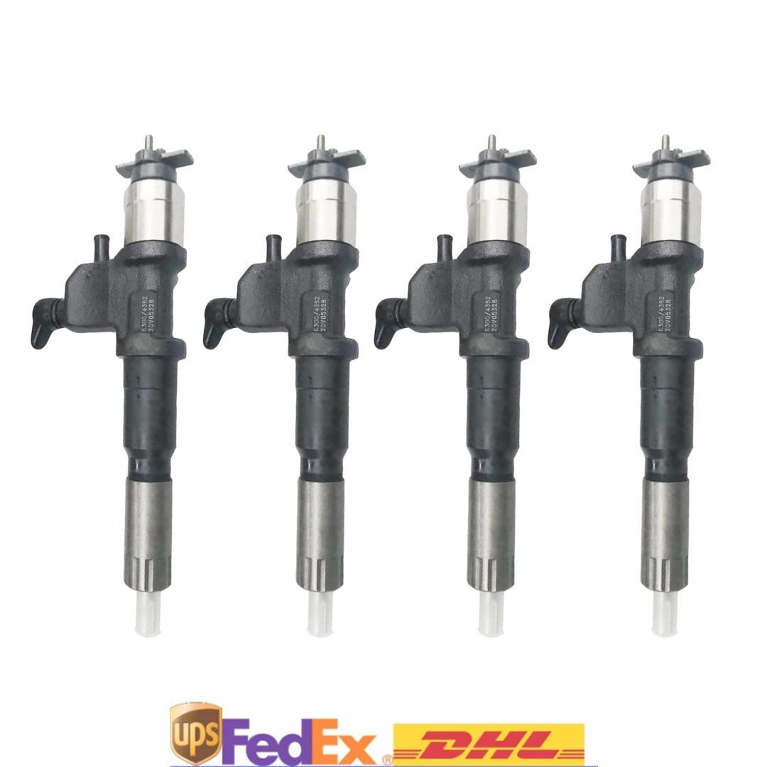 4X Fuel Injector 095000-6300 1153004360 for Isuzu 6WG1 Hitachi ZX870-3 Excavator