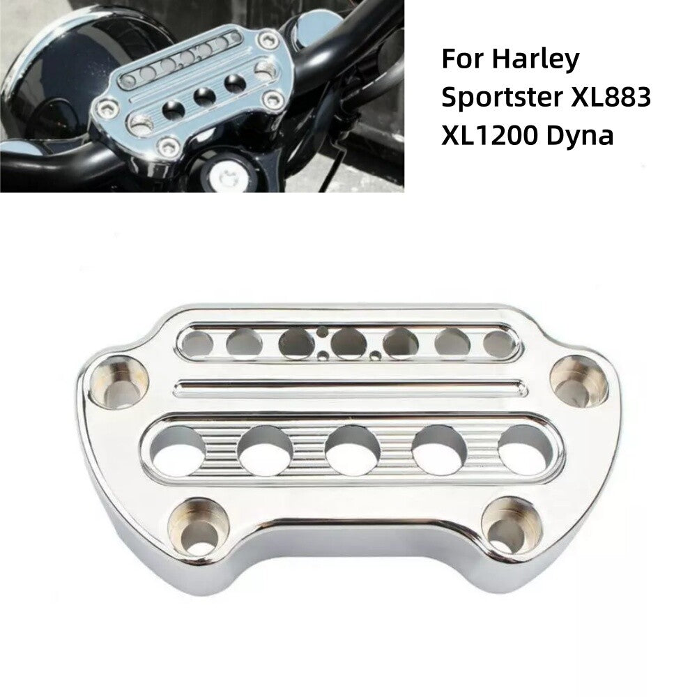 Chrome Indicator Handlebar Top Clamp for Harley Sportster XL 883 1200 Iron Dyna