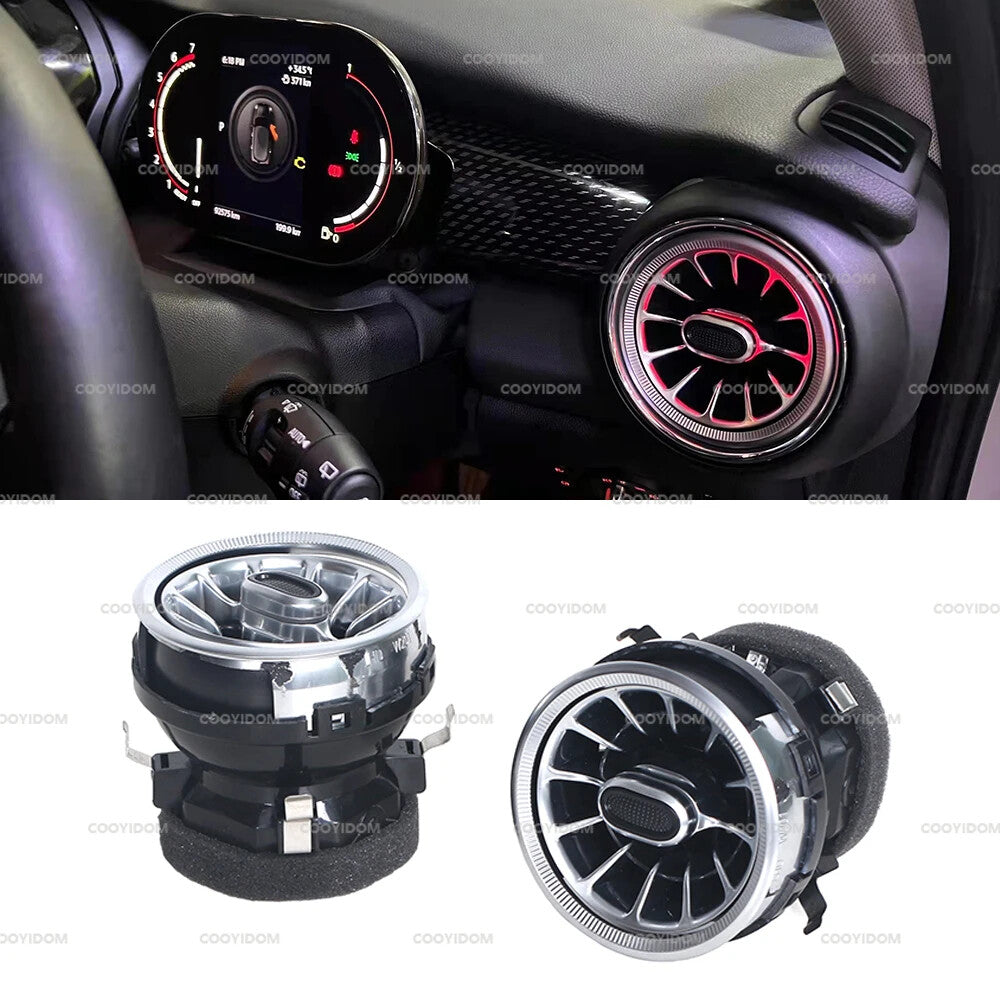 2PCS LED Front Dashboard AC Air Condition Vent for BMW for MINI JCW F56