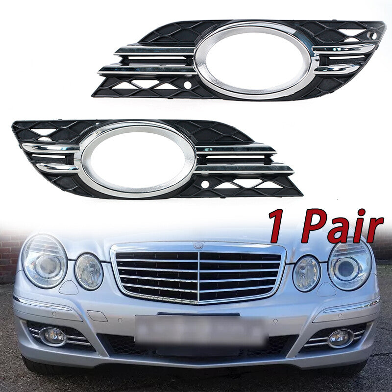 Pair Front Fog Light Grill Cover Trim For 2007-2009 for Mercedes-Benz E-CLASS W211