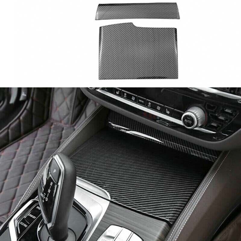 for BMW 5 Series 2018-2022 Carbon Fiber ABS Console Cigarette Lighter Panel Trim