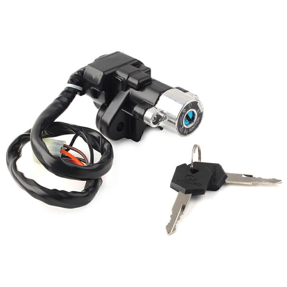 Ignition Switch Fuel Gas Cap Cover Lock w/ Key Set Fit for Suzuki GSXR600 GSXR750