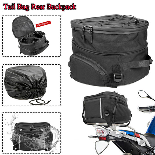 Motorcycle Rear for Seat Tail Bag Storage Luggage Saddle Bag Waterproof Motorbike