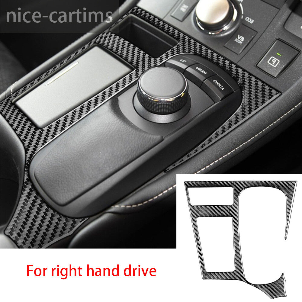 for Lexus CT200h 2011-17 RHD Central Control Gear Shift Panel Cover Carbon Fiber