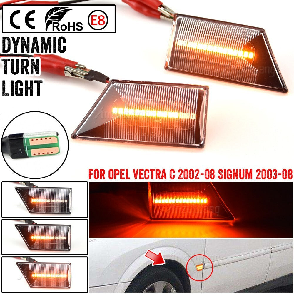 Dynamic Side Marker Turn Light signal lamp for Opel Vectra C Signum 2003-2008