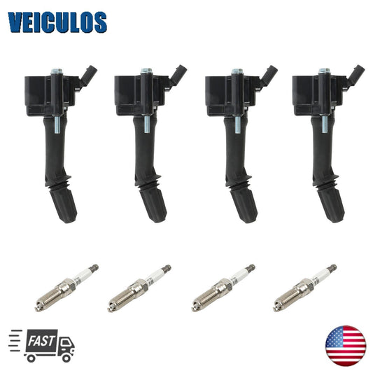 4 Ignition Coils+ 4 Iridium Spark Plugs for Chevrolet Equinox 2018-2020 UF802