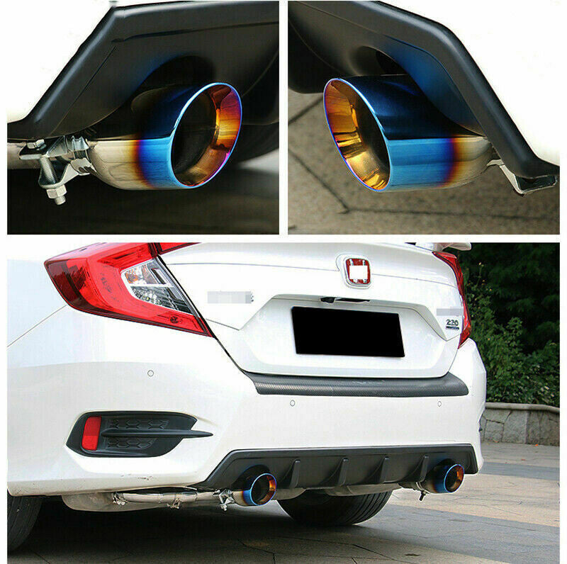 for Honda for Civic 2016-2021 Rear Bumper Diffuser Lip Spoiler  Exhaust kit Refit