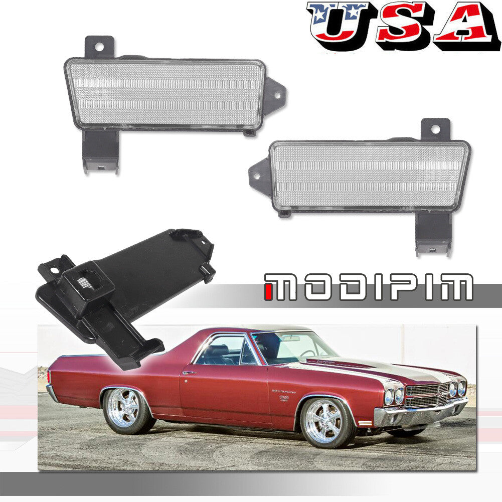 For 1970 for Chevrolet Chevelle El Camino front lower fender clear marker light lens