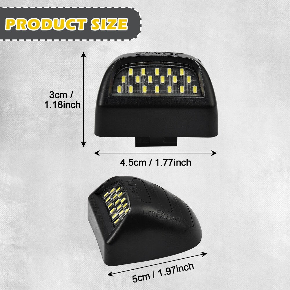 2LED License Plate Light Tag Lamps for Chevy Silverado 1500 2500 3500,Suburban