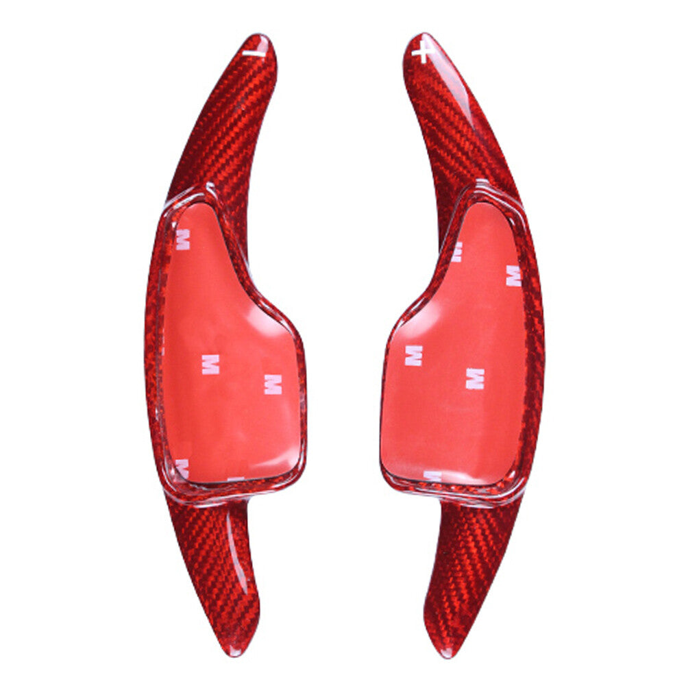 for Chevrolet Camaro 2016-2022 Steering Wheel Shift Paddle Carbon Fiber Red Pair