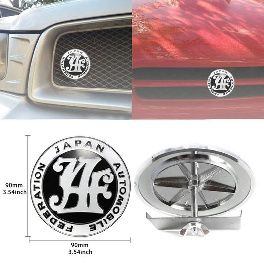 The front badge of the car grille, Japan Automobile Federation, is black and applicable to for Honda .