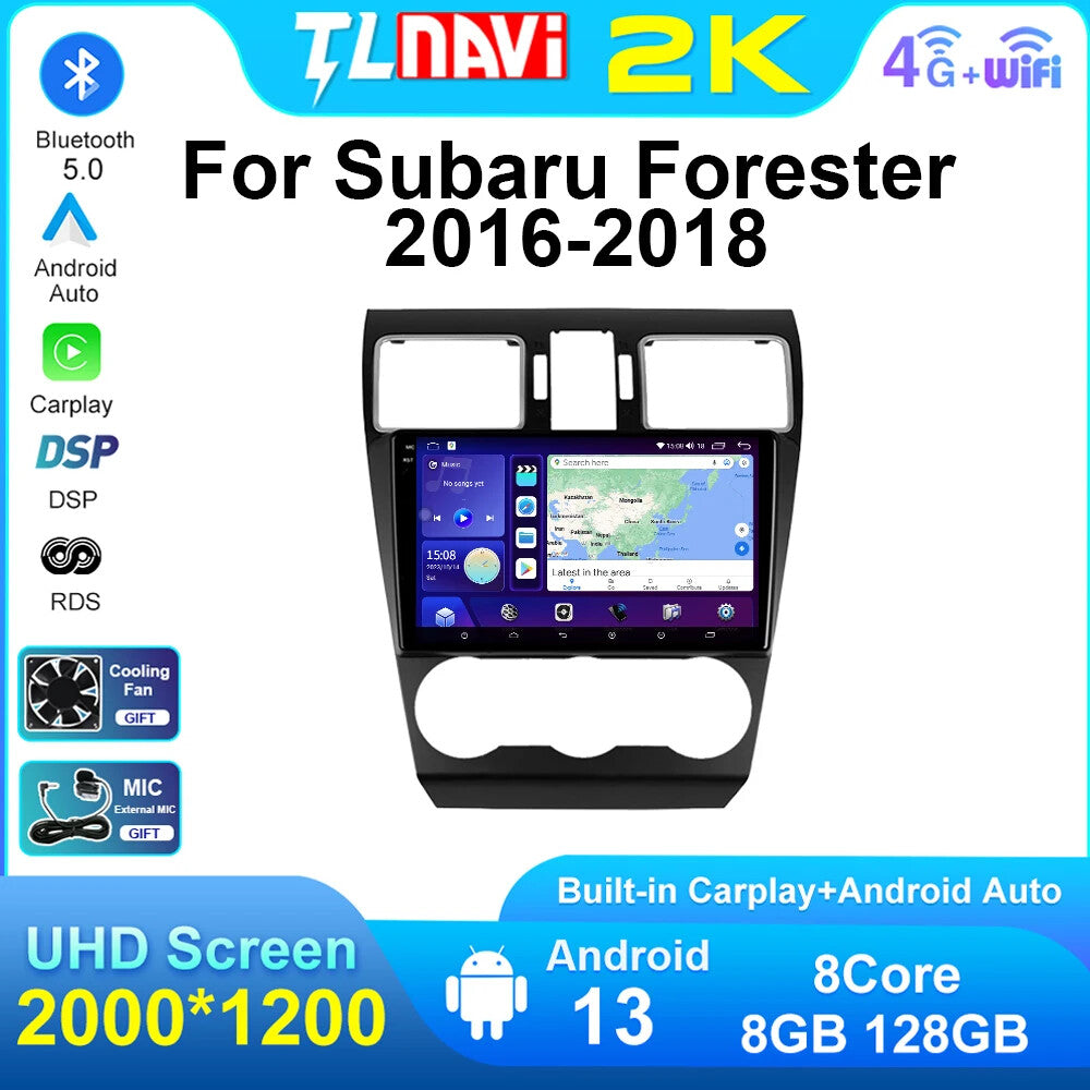 Car Radio for Subaru for Forester 2016-2018 CarPlay GPS Navi Stereo Android Screen