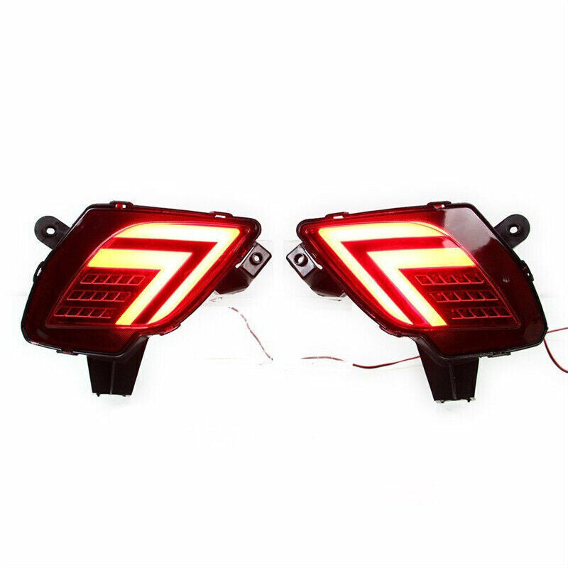 Pair for MAZDA CX-5 CX5 2013-2016 RED LED Rear bumper brake turn signal