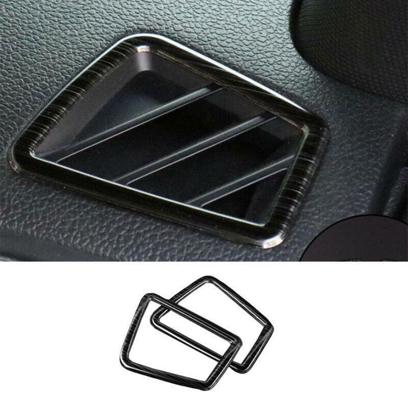 for Ford Explorer 2011-2019 Black Steel Dashboard LR Air Outlet Vent Trim 2PCS