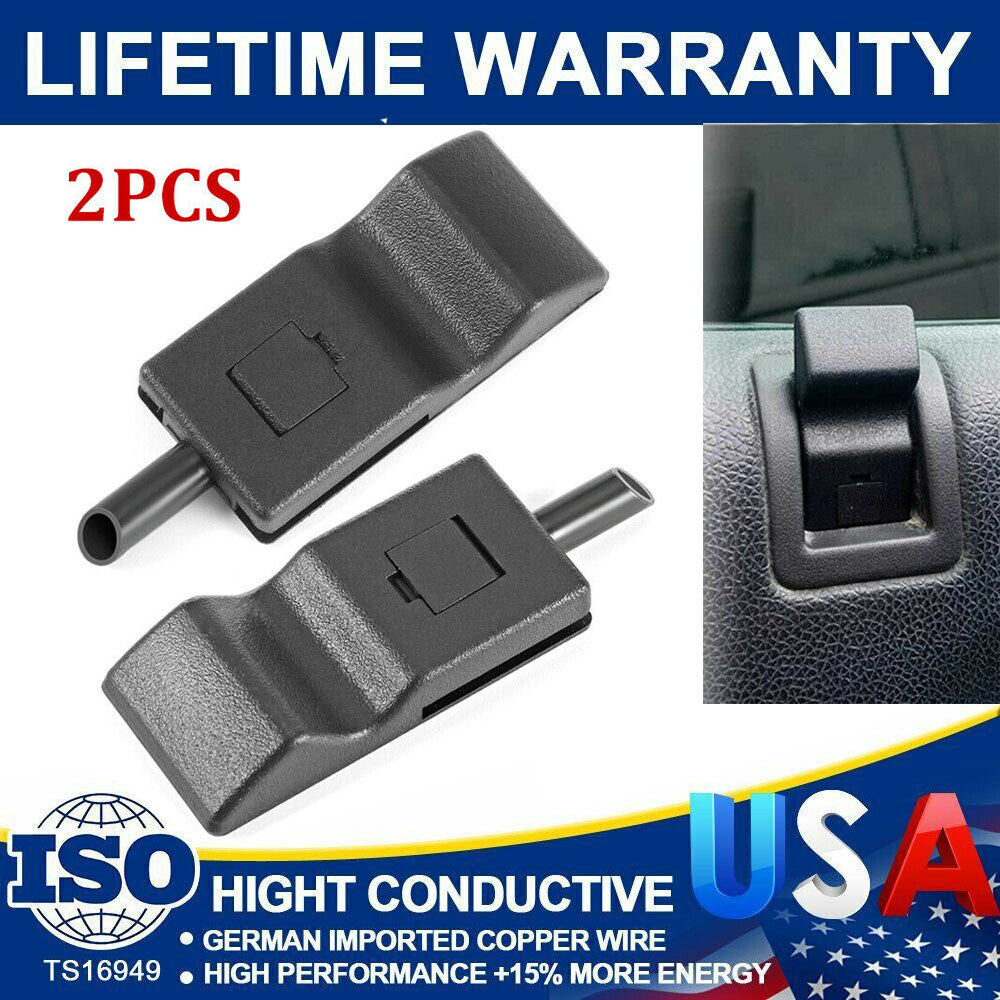 2PCS for Chevy / for GMC Silverado/ for Sierra 07-13 Door Lock Knobs Front/Rear Ebony Blac
