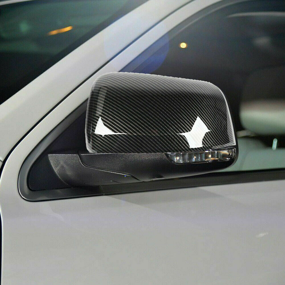 2011-2021 for Jeep Grand Cherokee Side Door Mirror Wing Cover Trims Carbon Fiber