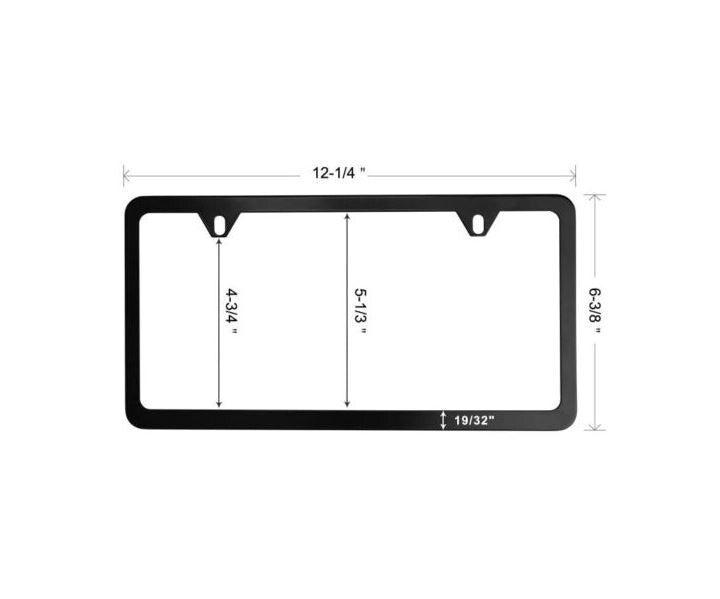 1 piece car license plate frame cover cap, trunk 2-hole black, suitable for Jeeps