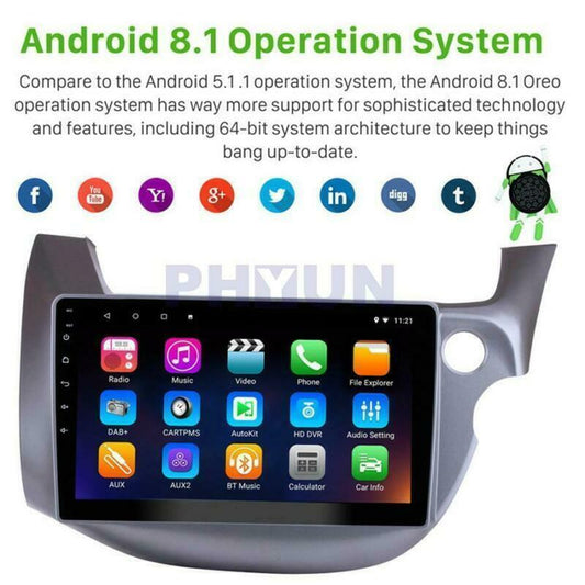 ouch Screen Radio Player GPS 1+16 GB 10.1 Android 8.1 TFor for Honda Fit JAZZ RHD