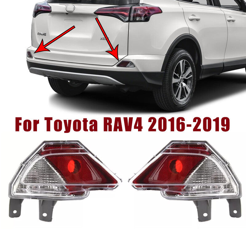 1 Pair For 2016 2017 2018 for Toyota RAV4 Rear Bumper Reflector Light Stop Lamp