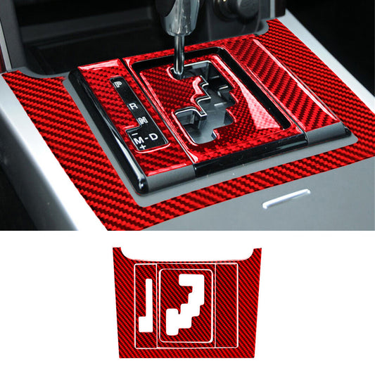 5X Red Carbon Fiber Interior Gear Shift Panel Cover Trim for Mazda CX-9 2010-15