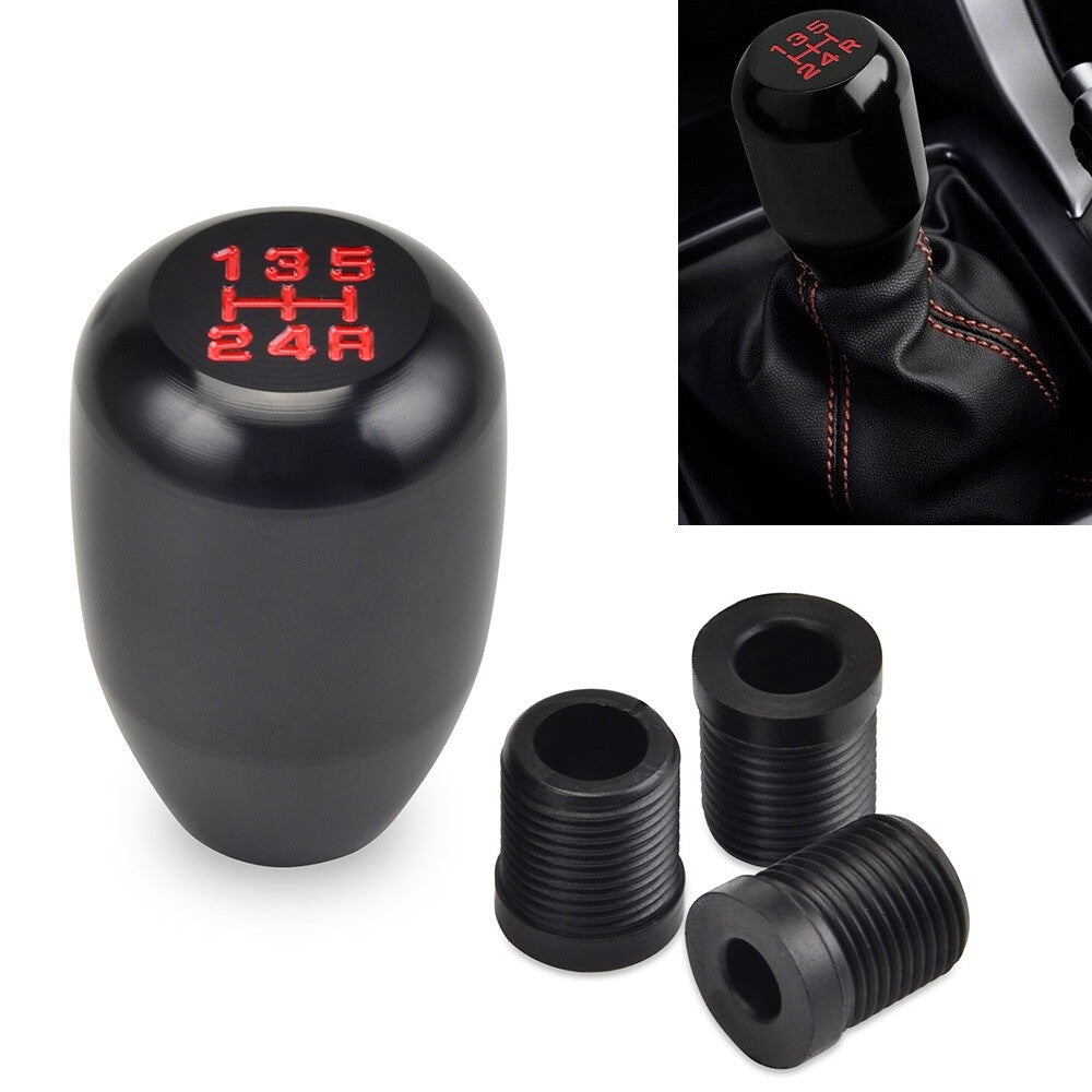 Car 5/6 speed manual shift lever, black aluminum M10-M18
