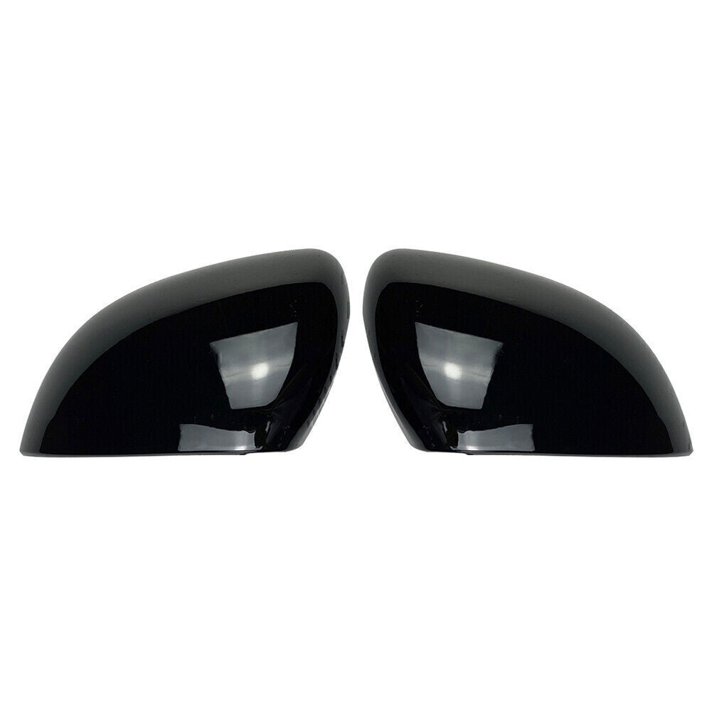 Pair Glossy Black Rear View Mirror Cover Trim for Mercedes-Benz C-Class W206