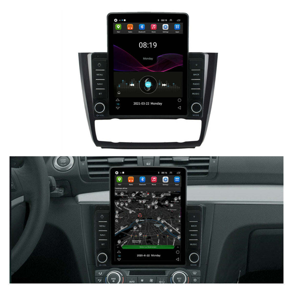 9.5 Android Radio Stereo GPS Nav WIFI for BMW 1 Series E88 E82 E81 E87 Auto AC