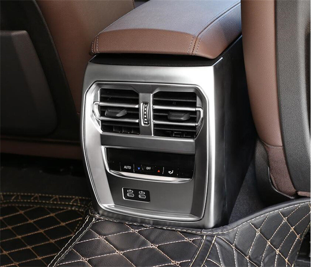 for BMW 3 Series G20 G28 2020-22 Rear Air Outlet Vent Panel Trim ABS Silver 2PCS