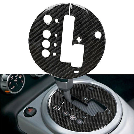 Carbon Fiber Interior Gear Shift Box Panel Fram Trim Fit for Nissan 350Z 06-09 LHD