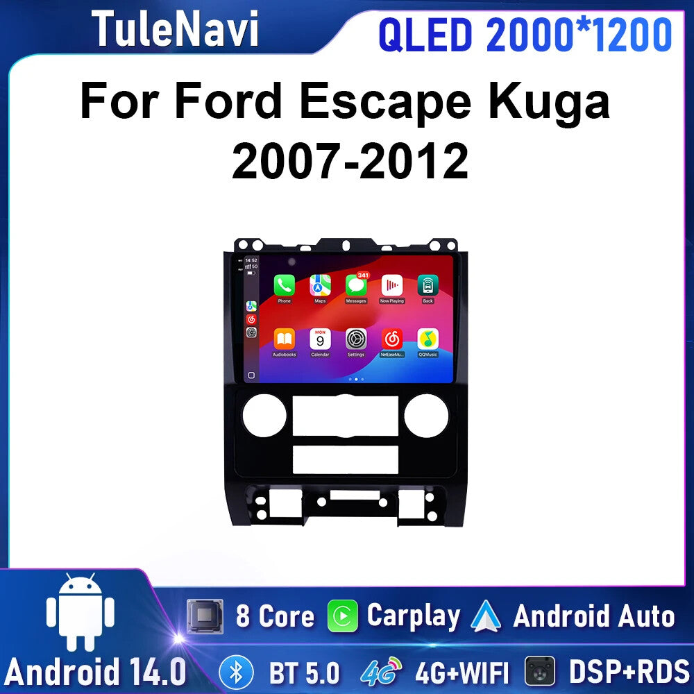 for Ford Escape 2007-2012 Android CarPlay Car Radio Stereo GPS Player Screen
