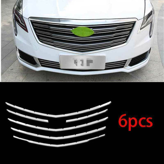 For 2018-2020 for Cadillac XTS Car Front Center Mesh Grille Grill Chrome Strips Trim
