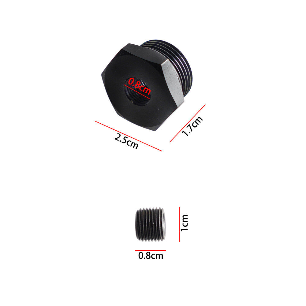 Black intake manifold plug sensor threaded adapter M22 x 1.5 to 1/8 - 27 NPT