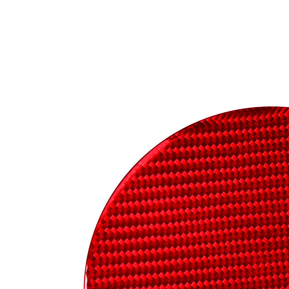 Red Carbon Fiber Fuel Tank Cap Decorative Cover Trim for Toyota Tundra 2014-2018