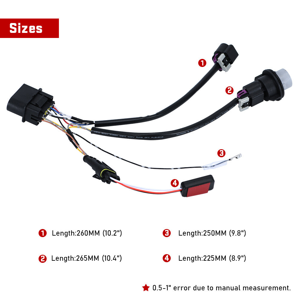 For 2013-2018 for Ram 1500 2500 3500 Headlight Lamp Wiring Harness Adapter 810003