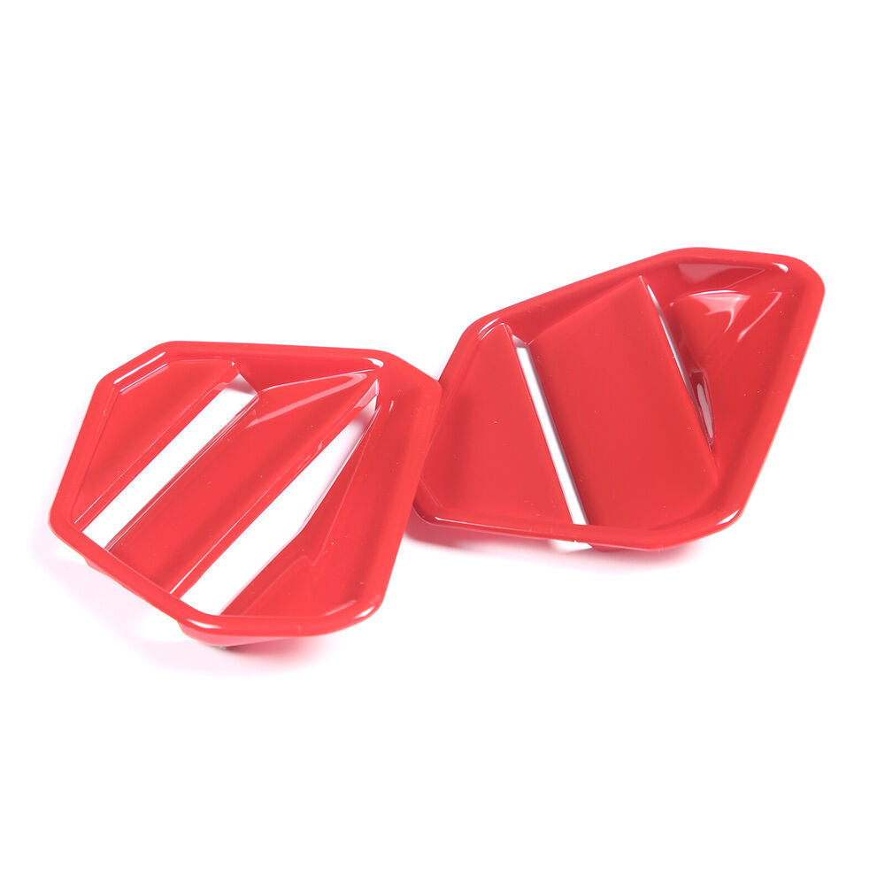 Red ABS Dashboard Side Air Vent Outlet Cover For Toyot@ Tundr@ / Sequoia 2022-23