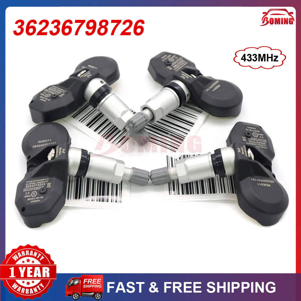 Four new Tire Pressure Sensors (TPMS) for Mini Cooper , for BMW 328i, 528i, 535i, models 36236798726