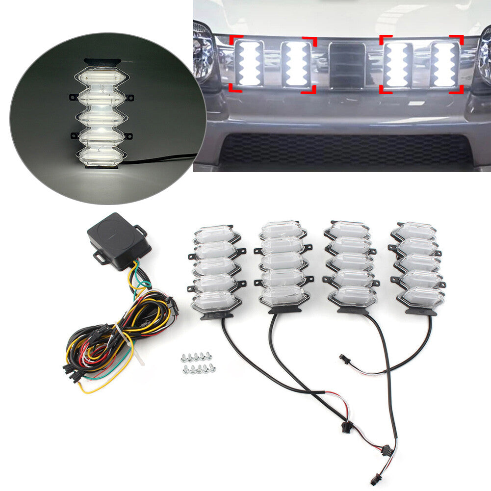DRL Turn Signal Light Front Grille Lights Kit Fit for Suzuki for Jimny 2019-2021 LR