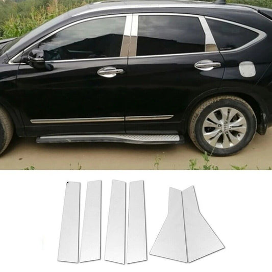 for Honda CRV/CR-V 2012-2016 Silver Stainless Window Pillar Panel Trim Cover 6P