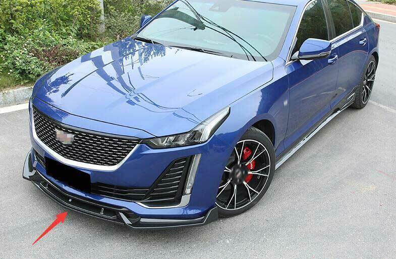 For Car for Cadillac CT5 CT5-V 20-23 Carbon Fiber Front Bumper Lip Spoiler Bodykit
