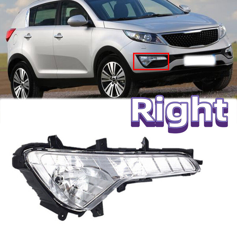 Right for Kia Sportage 2009-2014 Front Bumper Fog Light Daytime Running Light