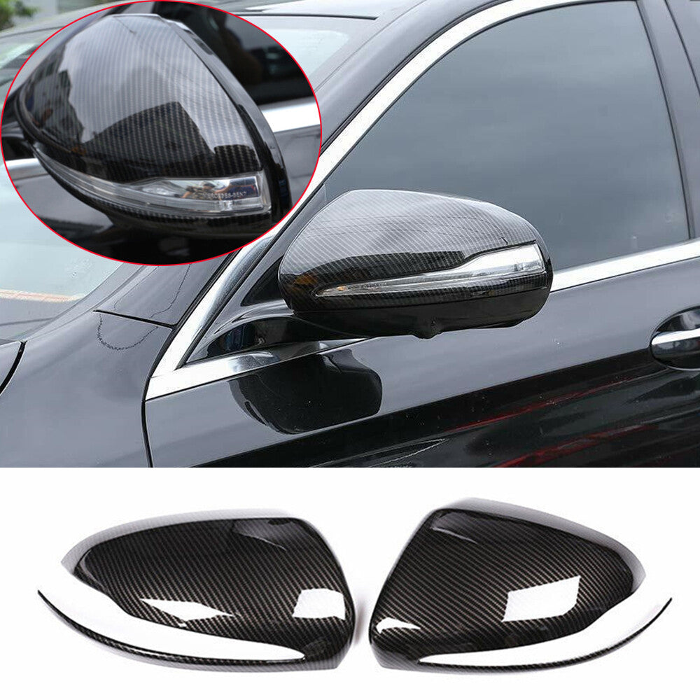 Carbon ABS Side Rearview Mirror Cover for Benz C E S GLC Class W205 W213 2015-20