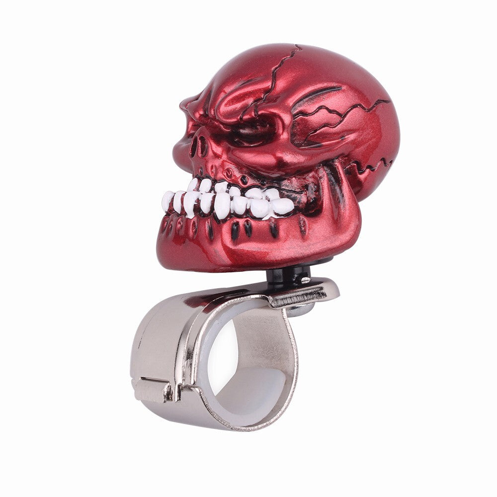 New Universal Red Skull Head Steering Wheel Knob Booster Fit for Any Car