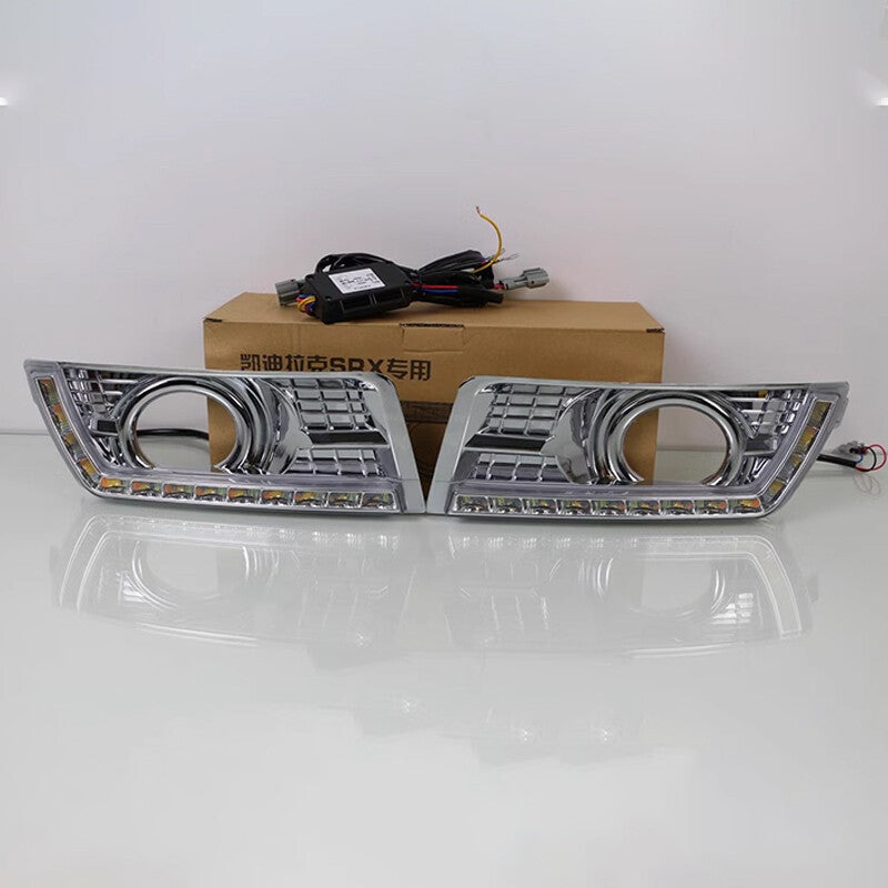 One pair of LED daytime running fog lights (DRL fog lights) for Cadillac SRX 2010-2016.