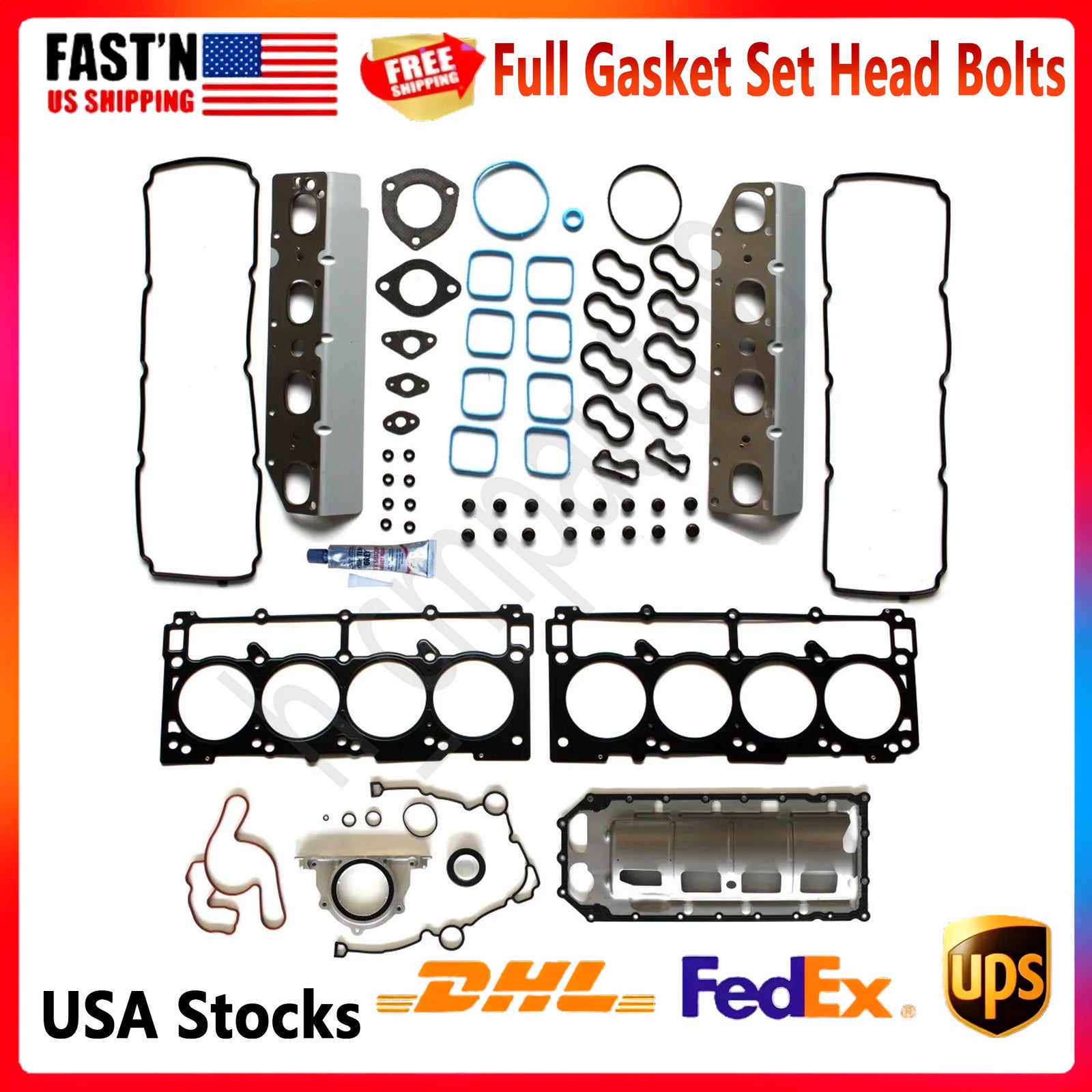 Full Gasket Set Head Bolts Fit for Chrysler Aspen for Dodge for Ram 1500 2500 3500 5.7L OHV