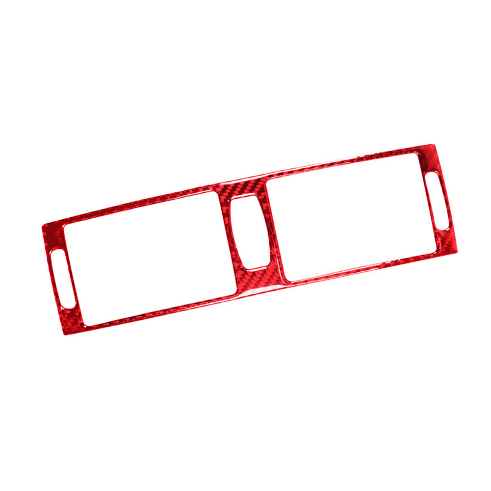 Red Carbon Fiber Central Vent Outlet Cover Trim for BMW X5 E70 X6 E71 2011-2013