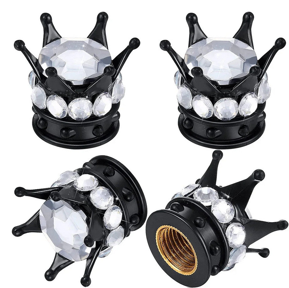Car tire valve cover rod air dust cover black punitive skull  for ford  4-piece set