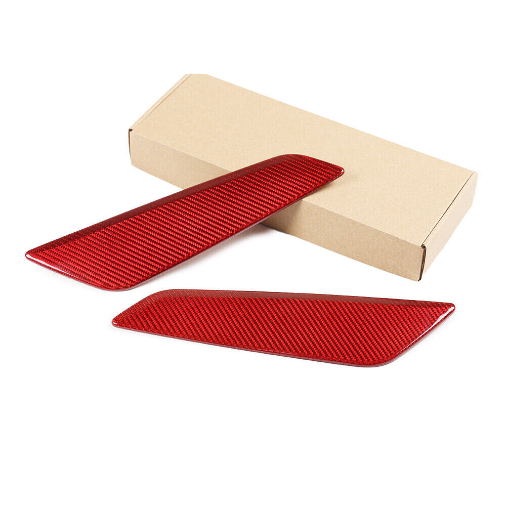 Red Carbon Fiber Side Fender Air Vent Outlet Trim for BMW 5 Series G30 2018-2023