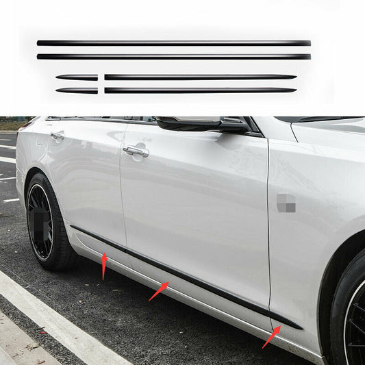 2016-20 for Cadillac CT6 Black Titanium Side Body Door Cover Molding Strip Trim